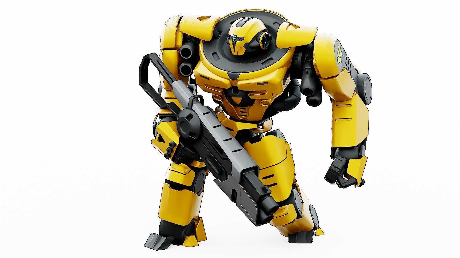 DOOM FIGHTER V-5  Rigged for Unreal Engine - Unity - MIXAMO 3D model_5