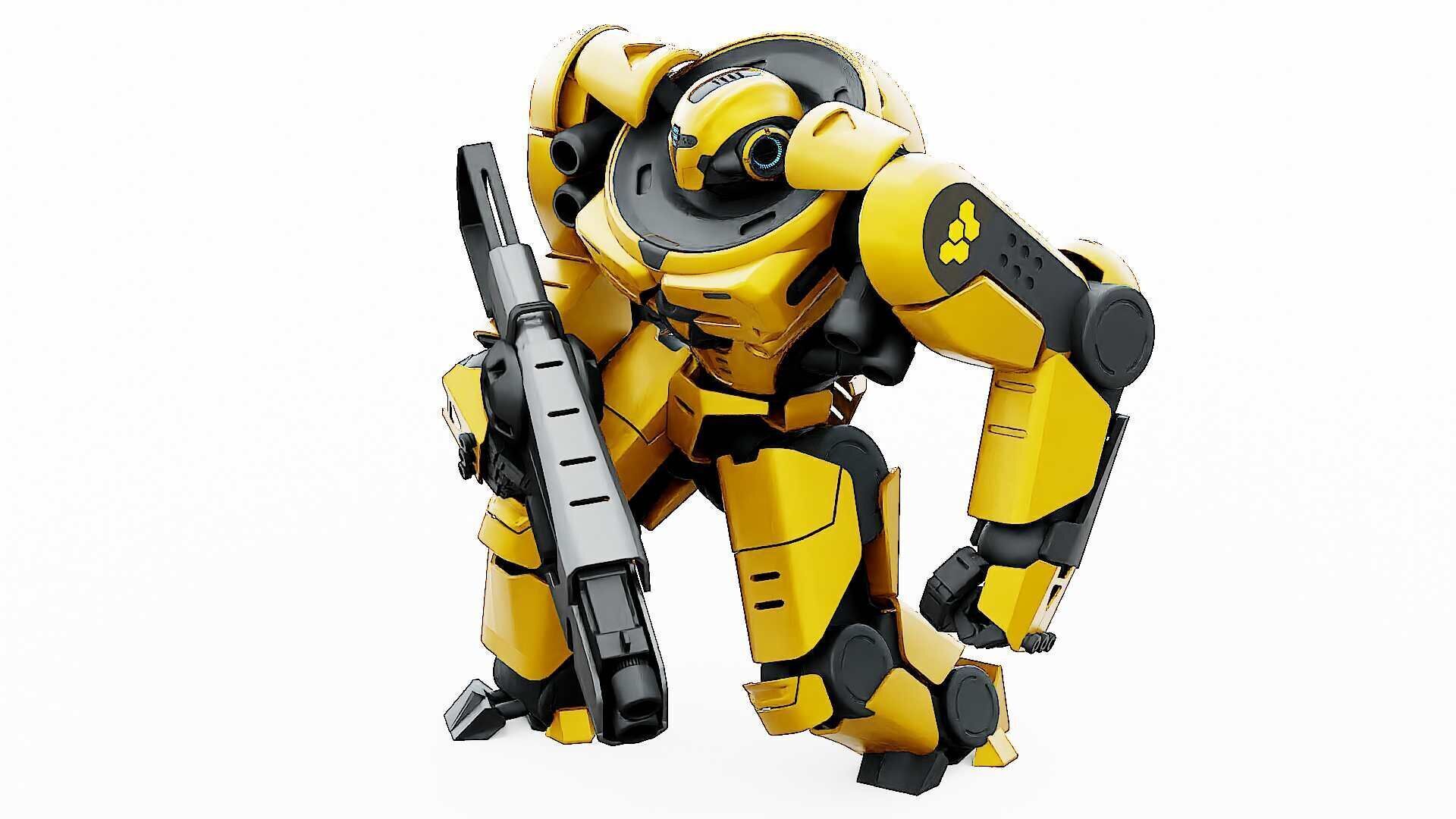 DOOM FIGHTER V-5  Rigged for Unreal Engine - Unity - MIXAMO 3D model_7