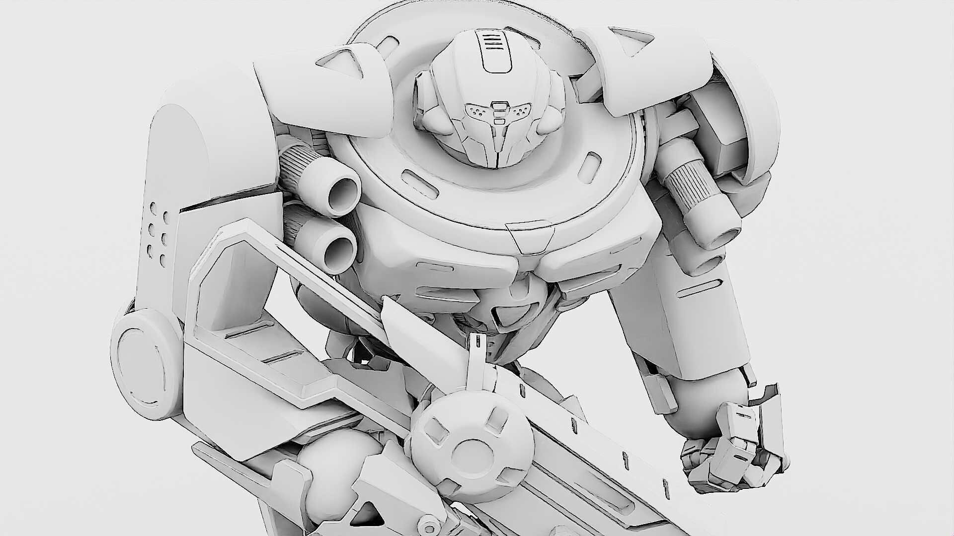 DOOM FIGHTER V-5  Rigged for Unreal Engine - Unity - MIXAMO 3D model_34