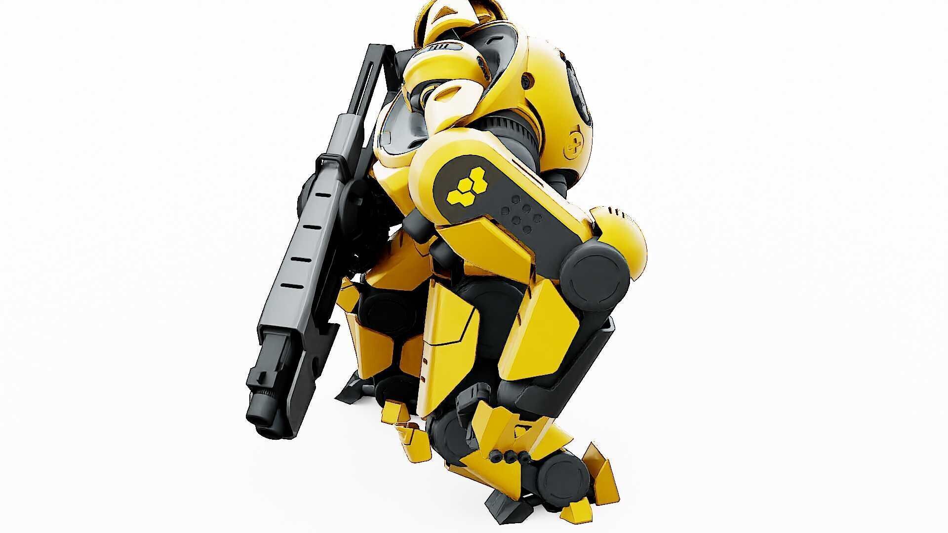 DOOM FIGHTER V-5  Rigged for Unreal Engine - Unity - MIXAMO 3D model_11