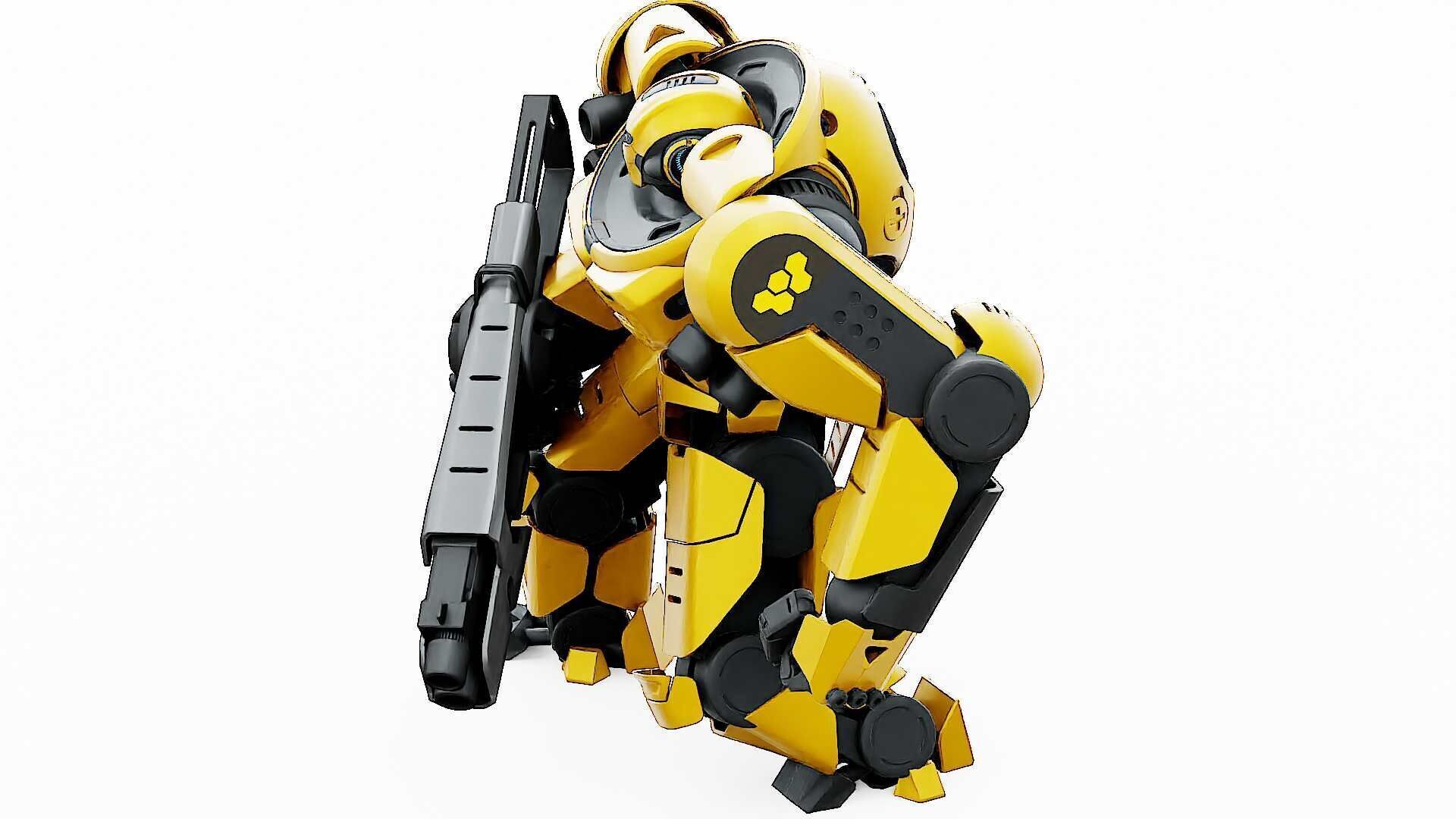 DOOM FIGHTER V-5  Rigged for Unreal Engine - Unity - MIXAMO 3D model_10