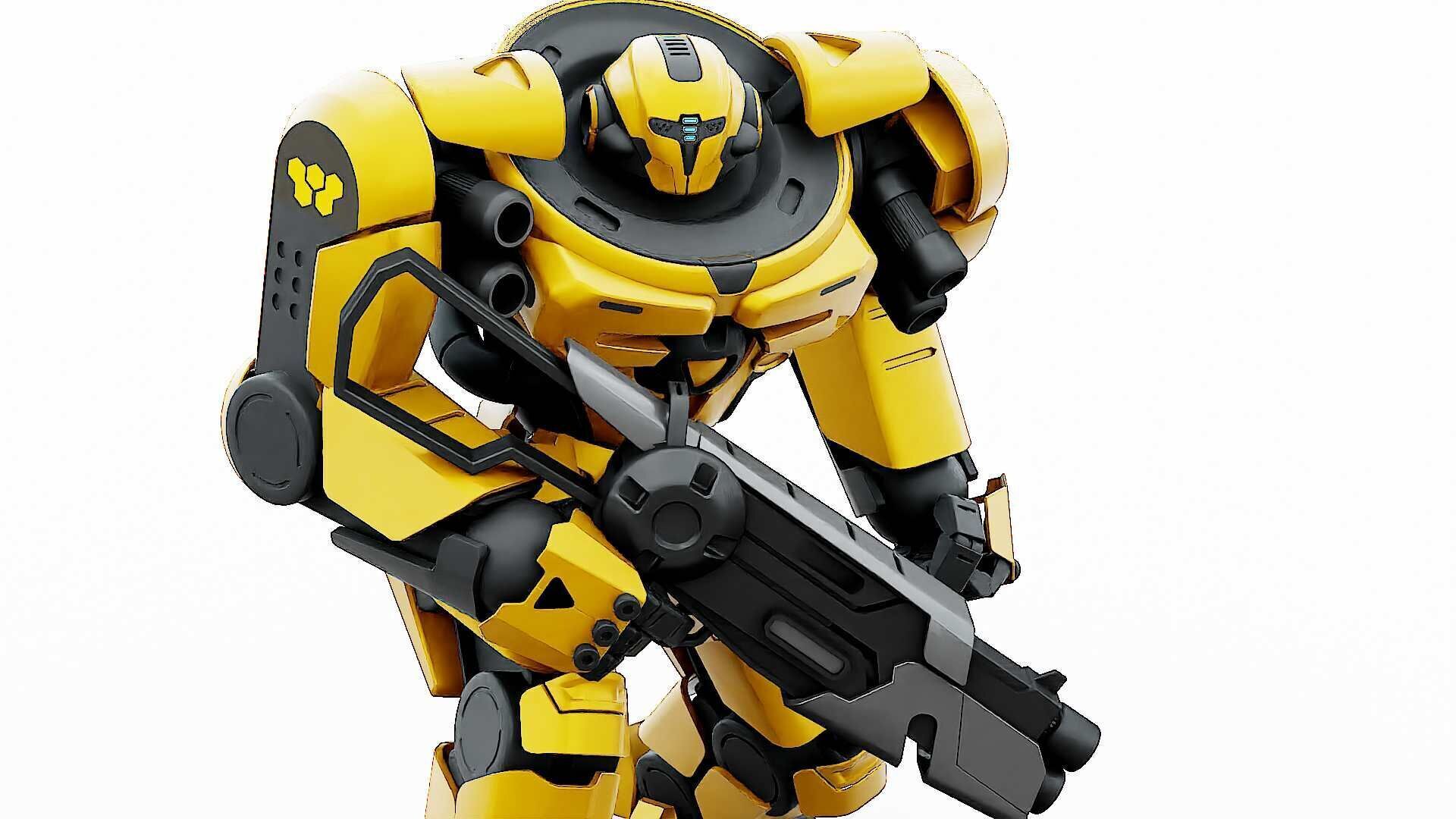 DOOM FIGHTER V-5  Rigged for Unreal Engine - Unity - MIXAMO 3D model_24