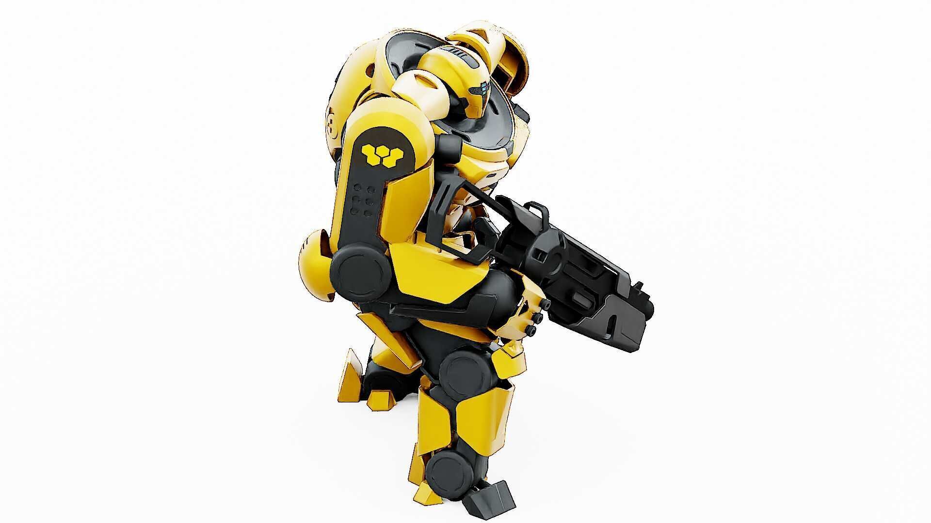 DOOM FIGHTER V-5  Rigged for Unreal Engine - Unity - MIXAMO 3D model_22