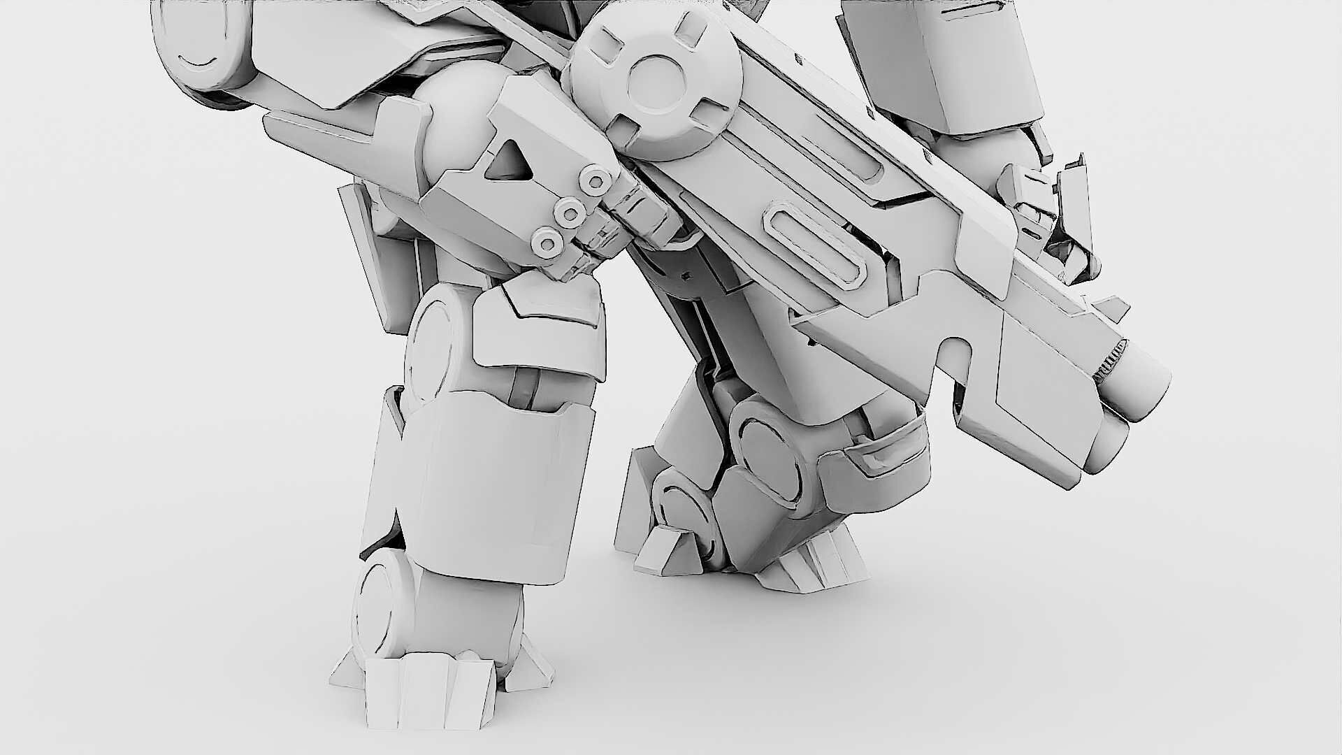 DOOM FIGHTER V-5  Rigged for Unreal Engine - Unity - MIXAMO 3D model_35