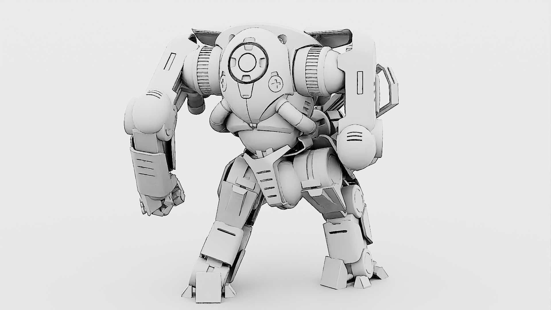 DOOM FIGHTER V-5  Rigged for Unreal Engine - Unity - MIXAMO 3D model_33