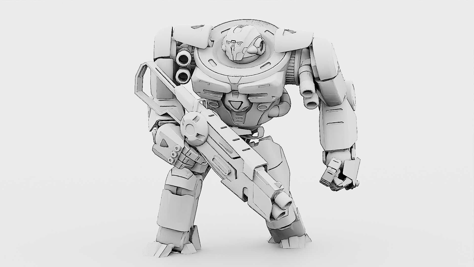 DOOM FIGHTER V-5  Rigged for Unreal Engine - Unity - MIXAMO 3D model_32