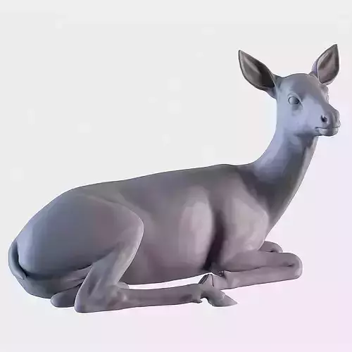 Deer lying down 3D print model