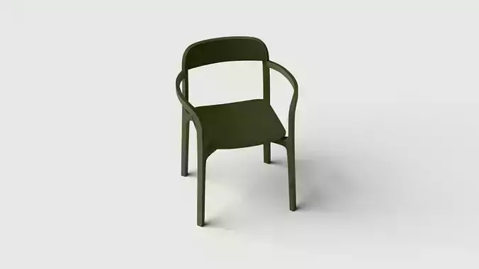 Contorna armchair high back wooden seat