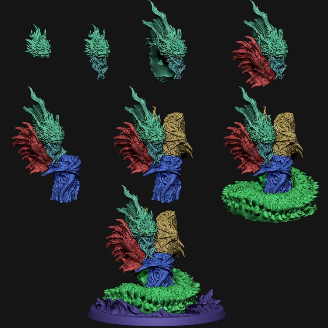 Father Dagon and Deep One Hybrids 3D print model_8