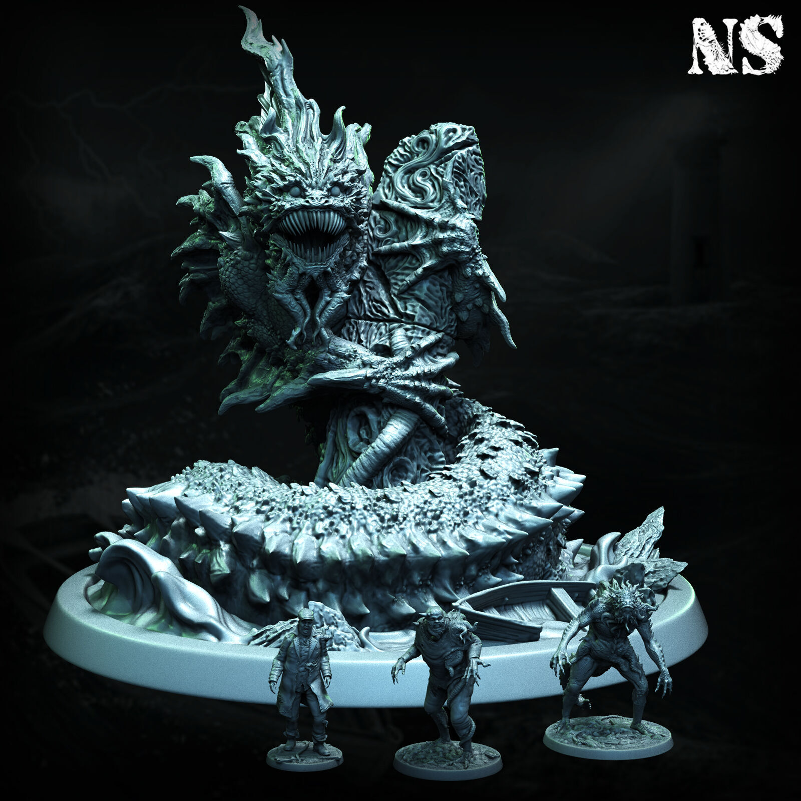 Father Dagon and Deep One Hybrids 3D print model_5