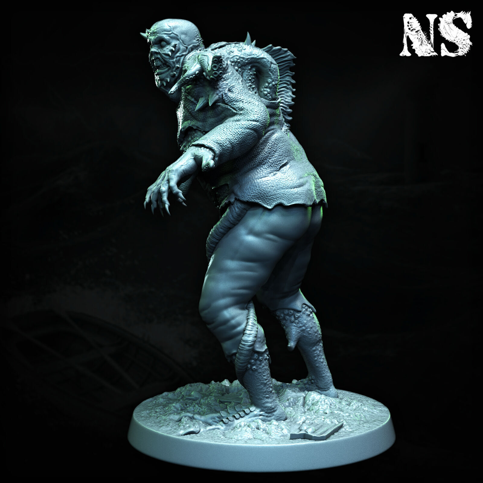 Father Dagon and Deep One Hybrids 3D print model_14