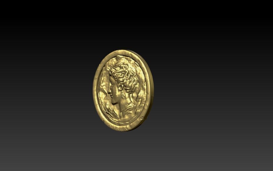 Rusty old coin 3D model_2
