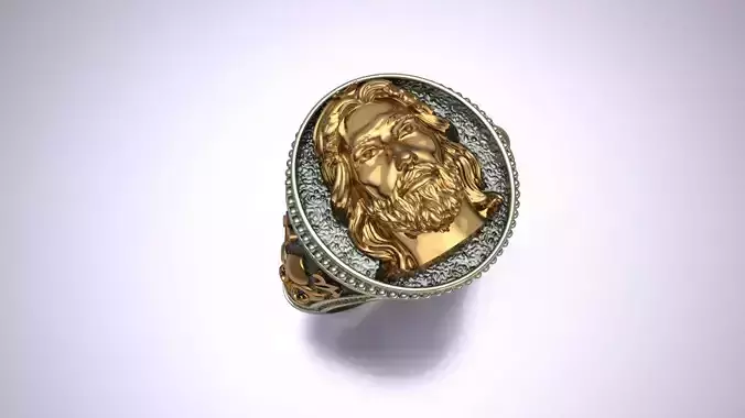 Men Jesus Ring 3D print model