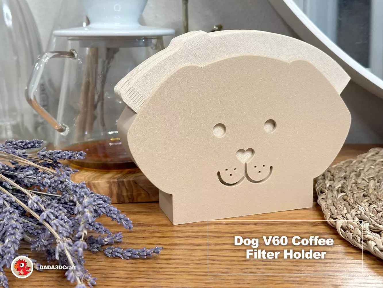 Dog Hario V60 Coffee Filter Holder 3D print model