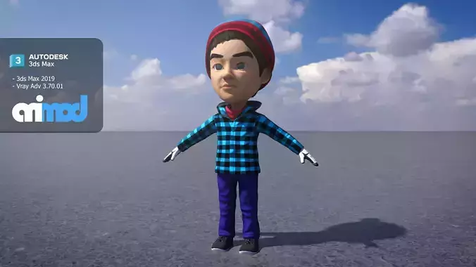 Boy in Winter Clothes and Hat