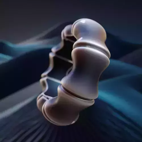 Fluid Spine Ring - Futuristic Organic Sci-Fi 3D Print 04