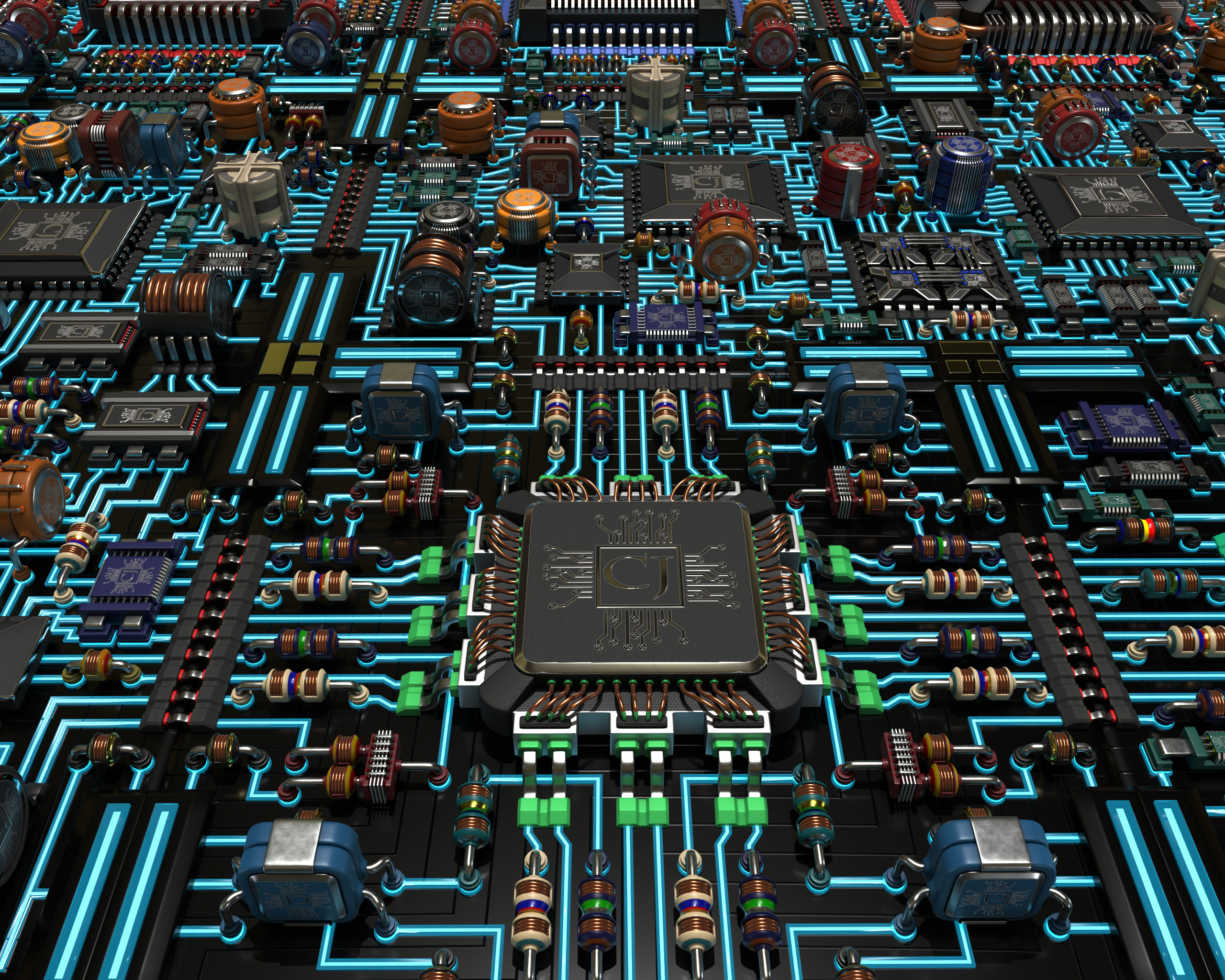 PCB Kitbash 01 3D model_1