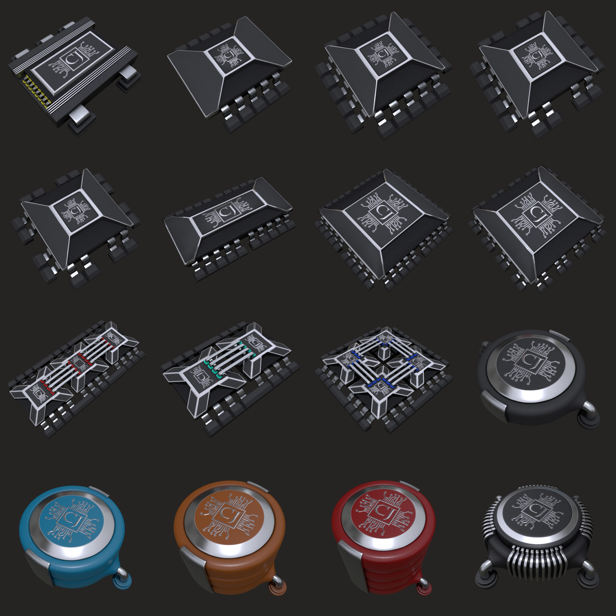 PCB Kitbash 01 3D model_4