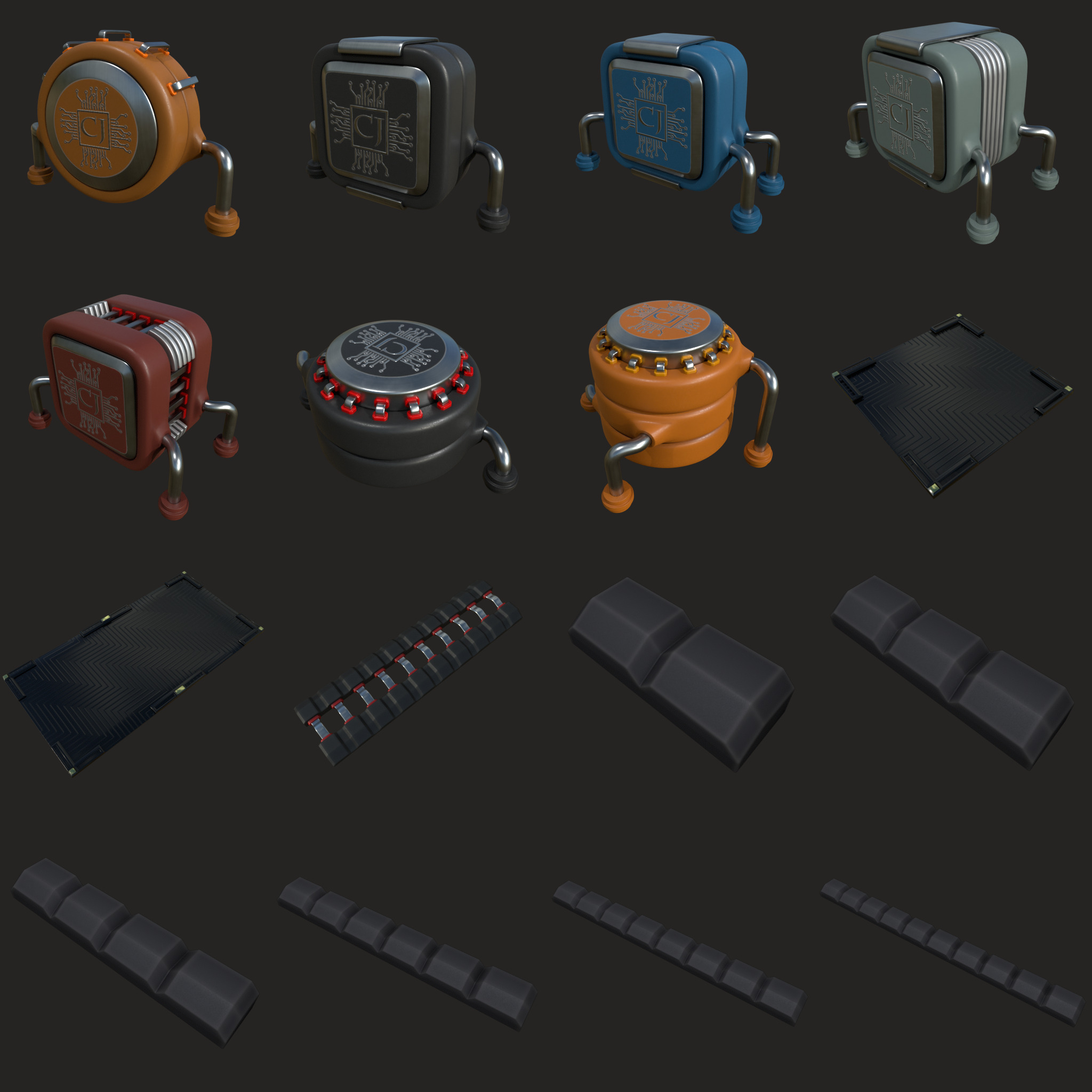 PCB Kitbash 01 3D model_8