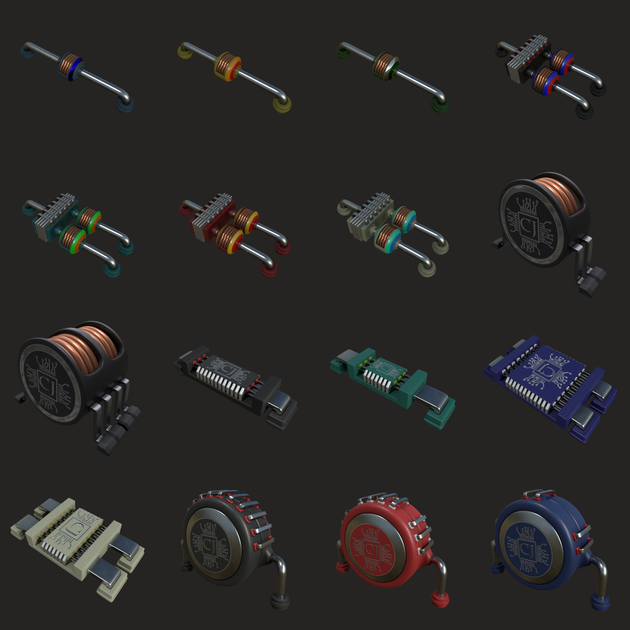 PCB Kitbash 01 3D model_7