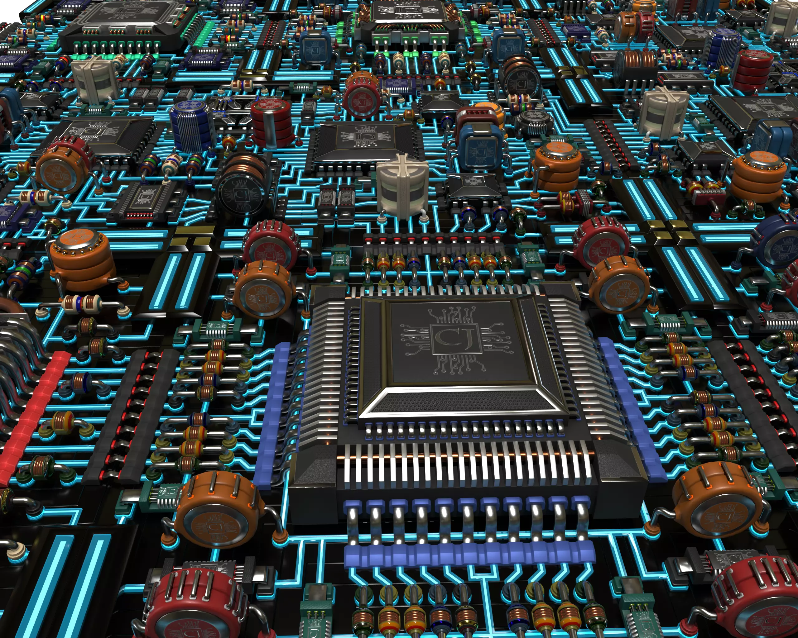 PCB Kitbash 01 3D model_0