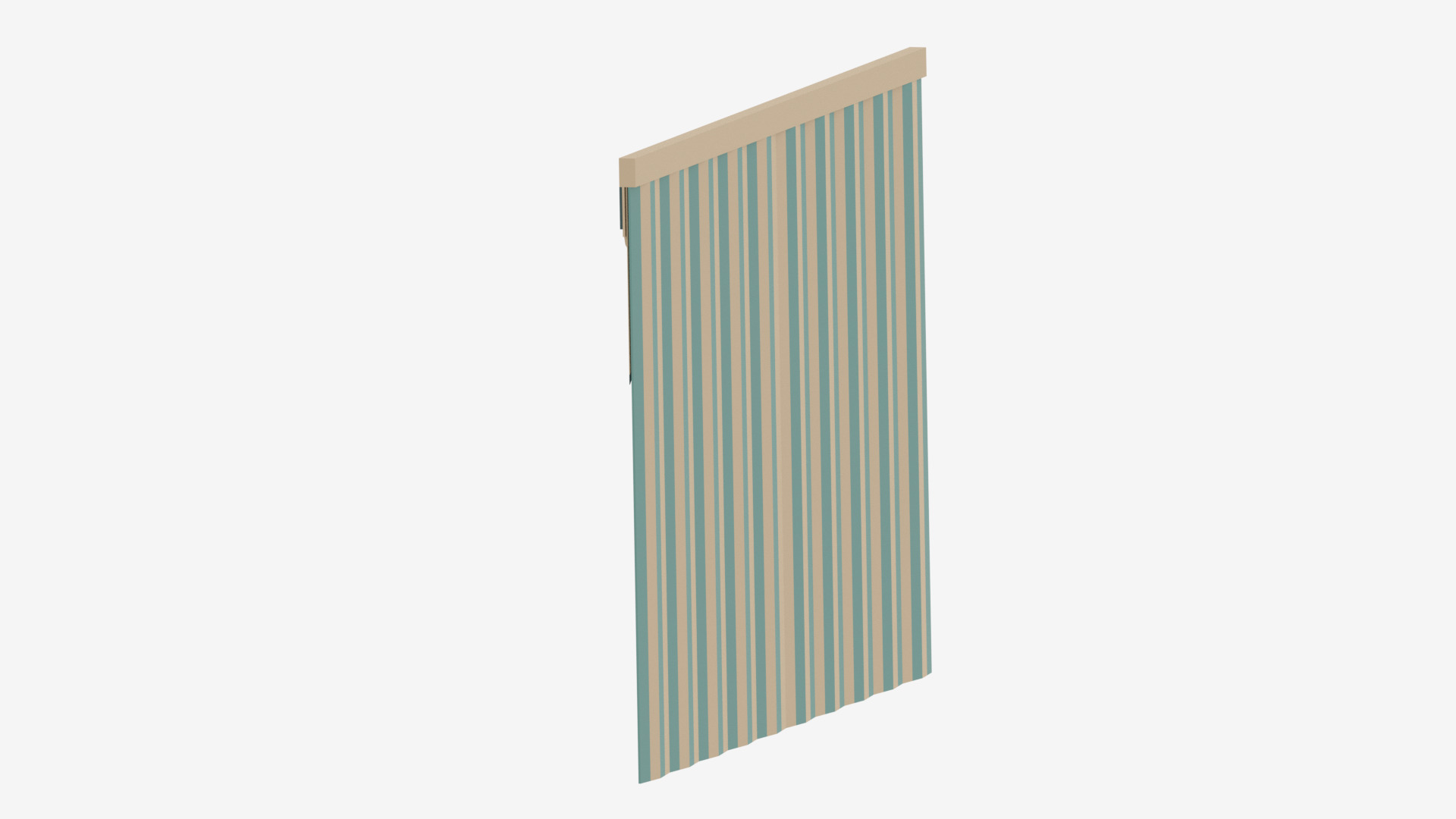 Cartoon Curtain Low-poly 3D model_4
