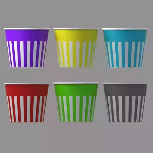 popcorn tub collection of 6