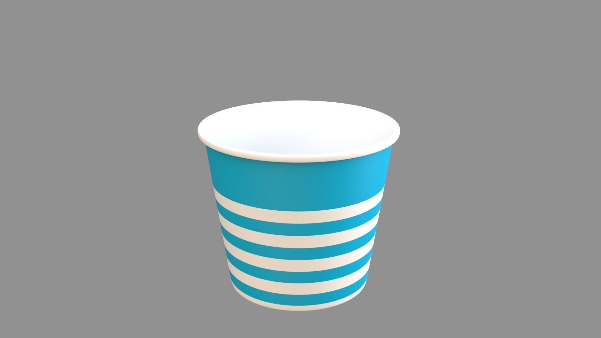 popcorn tub collection of 9 3D model_7
