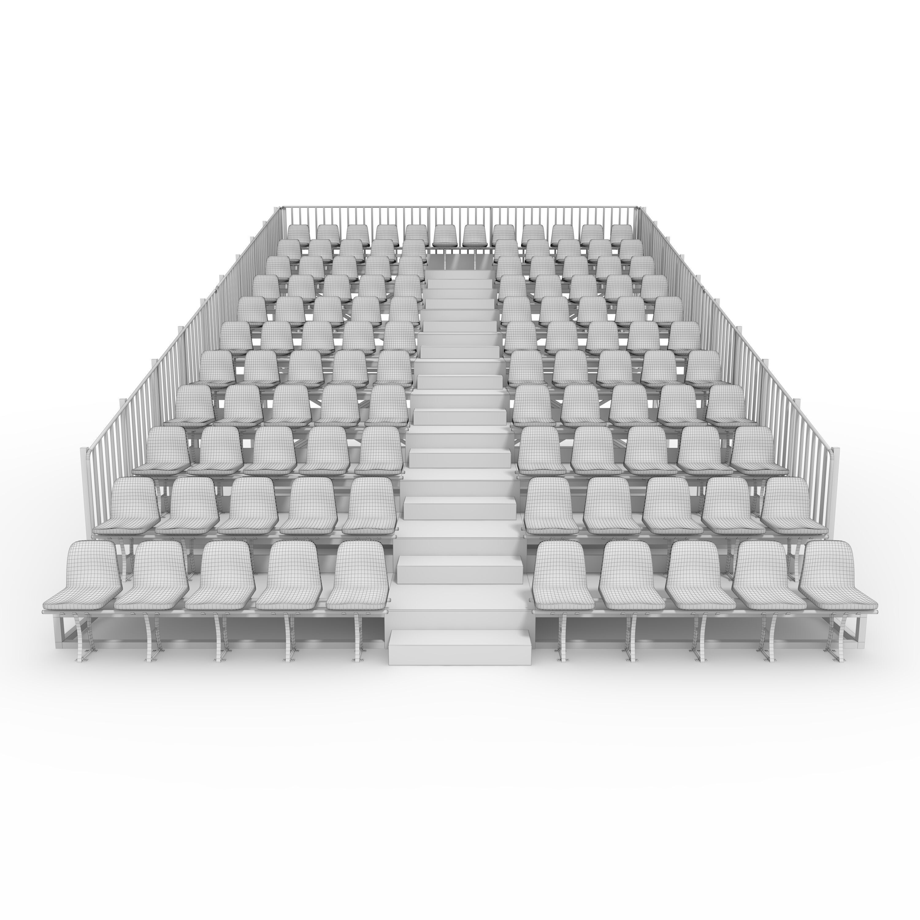 Bleachers 10 3D model_11