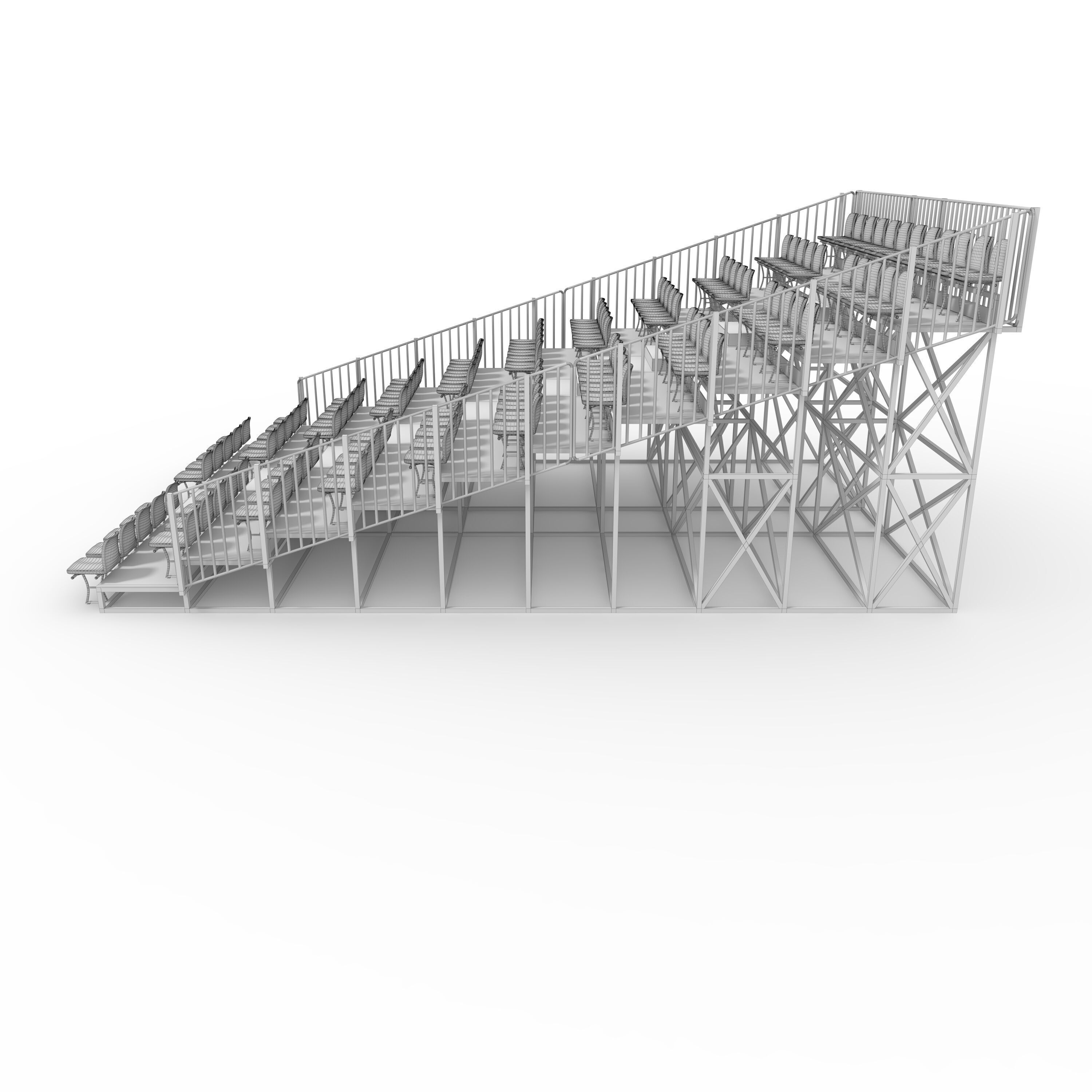 Bleachers 10 3D model_5
