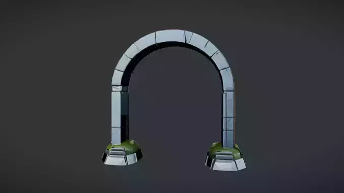stone archway with grass
