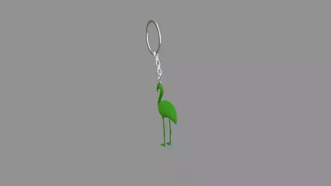  flamingo keychain green