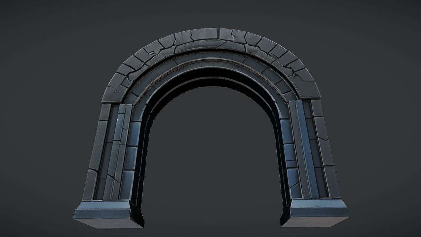 stone archway  3D model_5