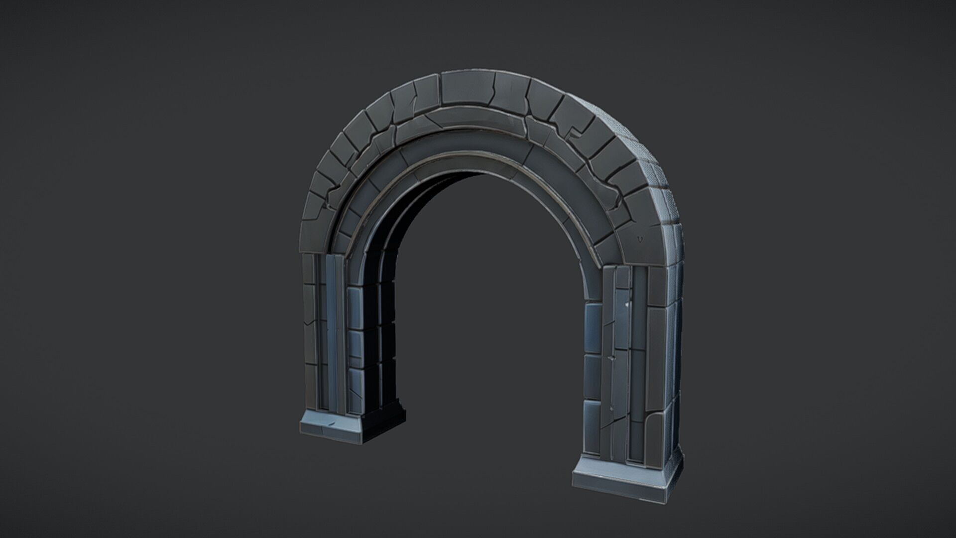 stone archway  3D model_6