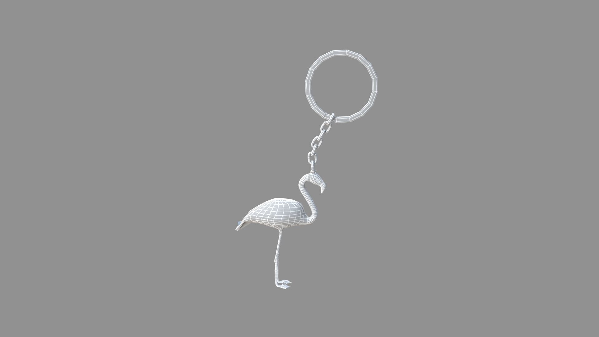 flamingo keychain  3D model_15