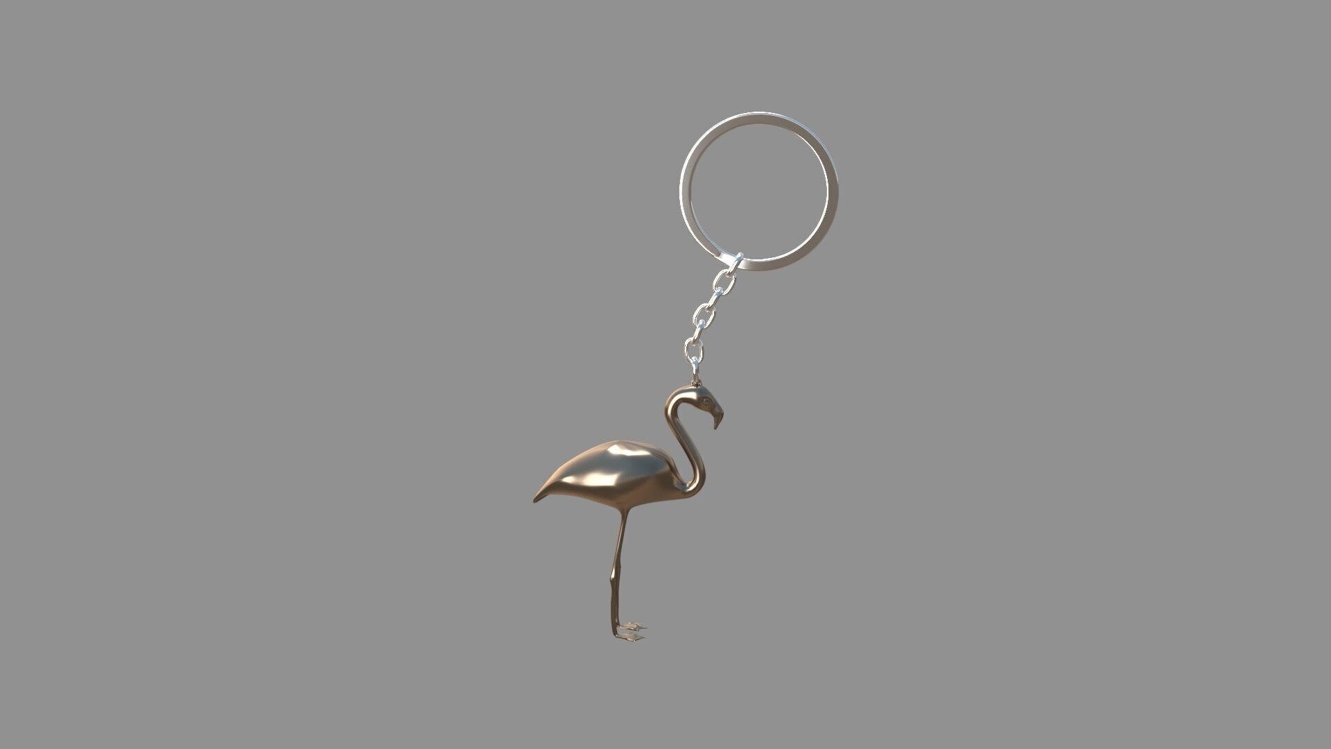 flamingo keychain  3D model_7