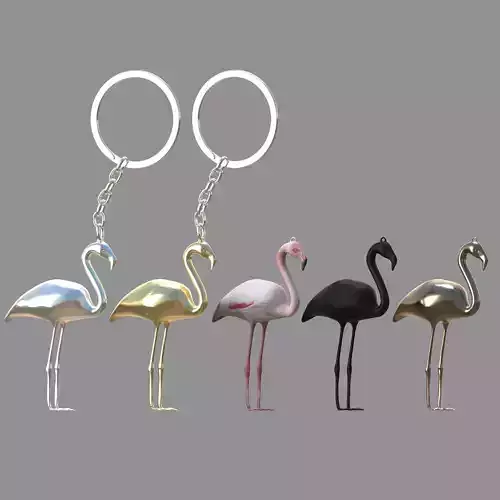 flamingo keychain 
