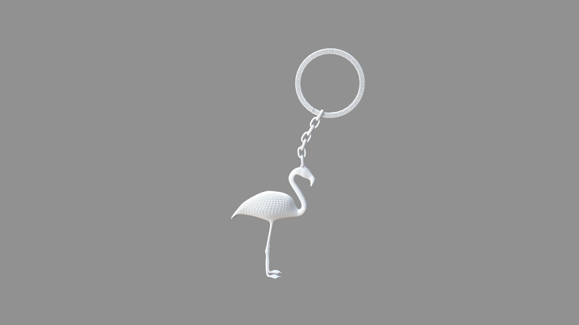 flamingo keychain  3D model_16