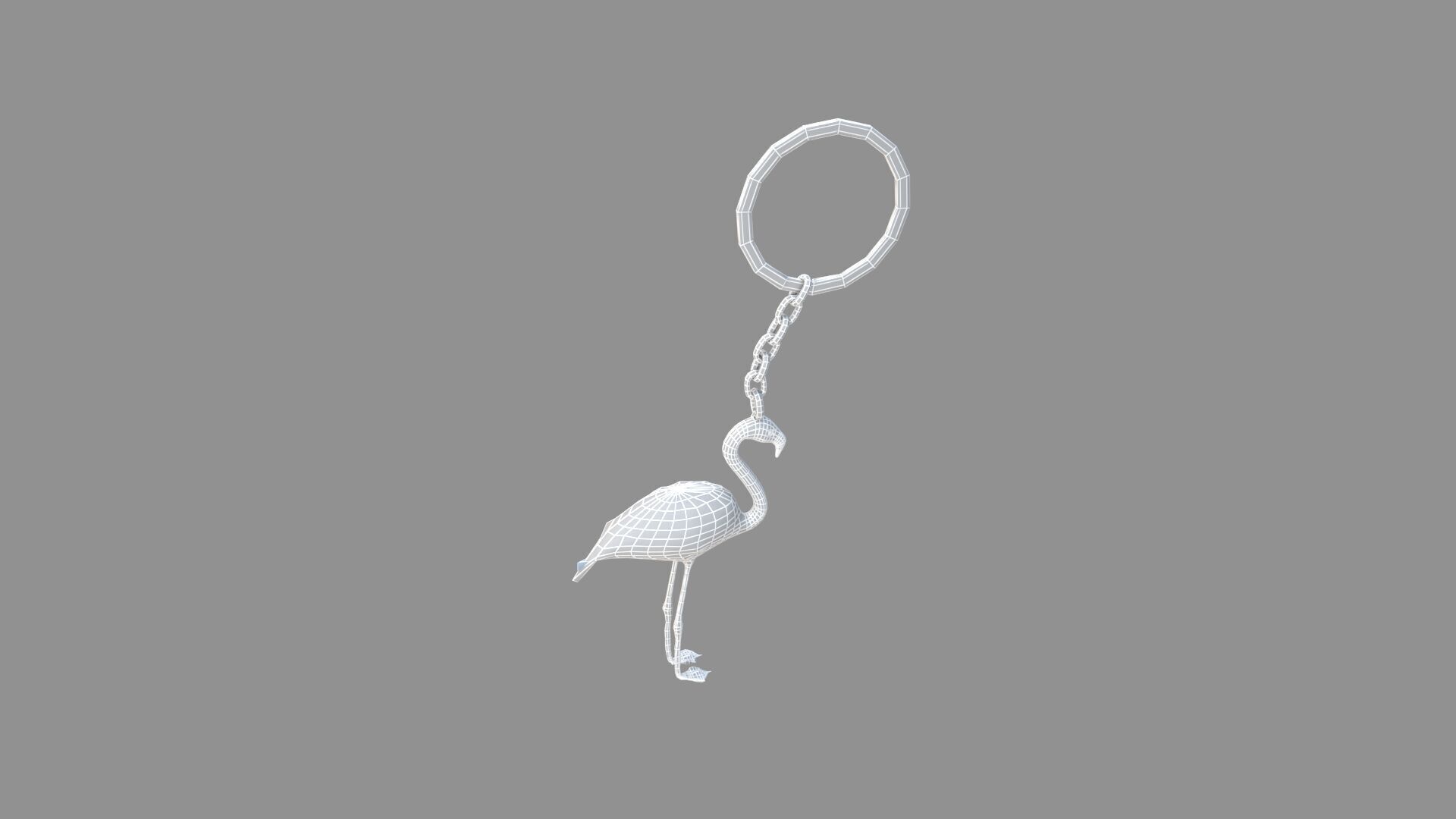 flamingo keychain  3D model_14