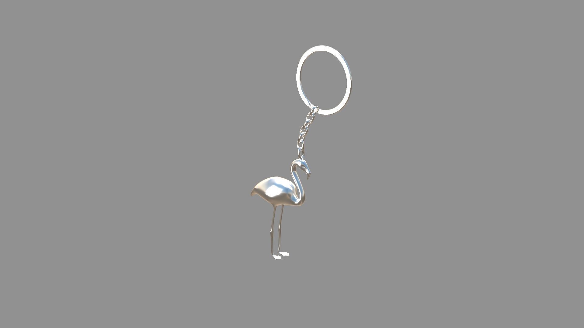 flamingo keychain  3D model_12