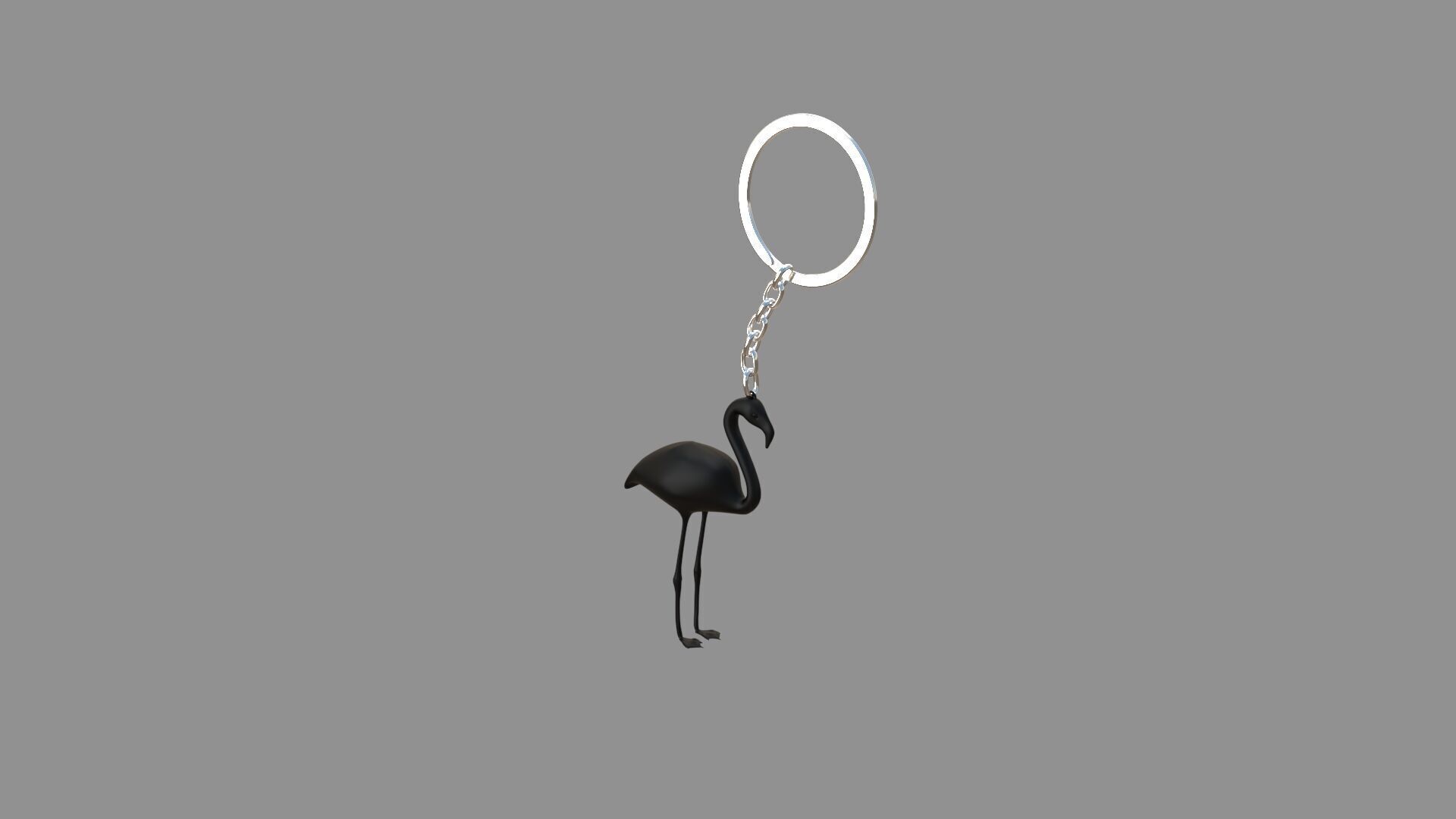 flamingo keychain  3D model_6