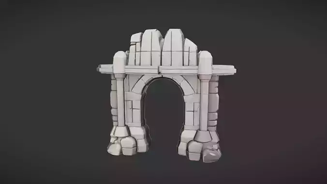 Stylized stone archway