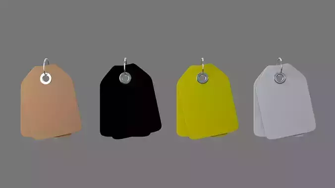 Price Tags double Collection of 4 3D model