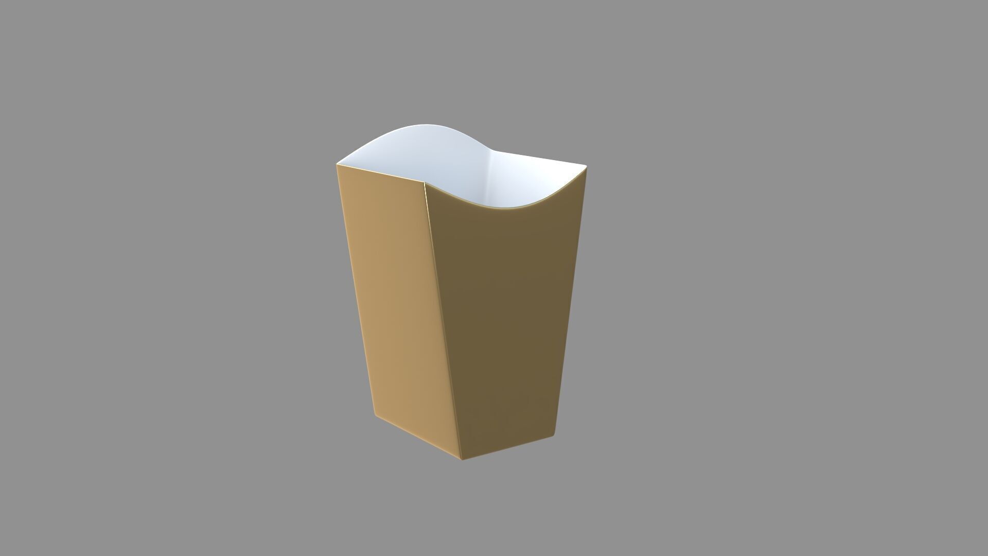popcorn box golden 3D model_1