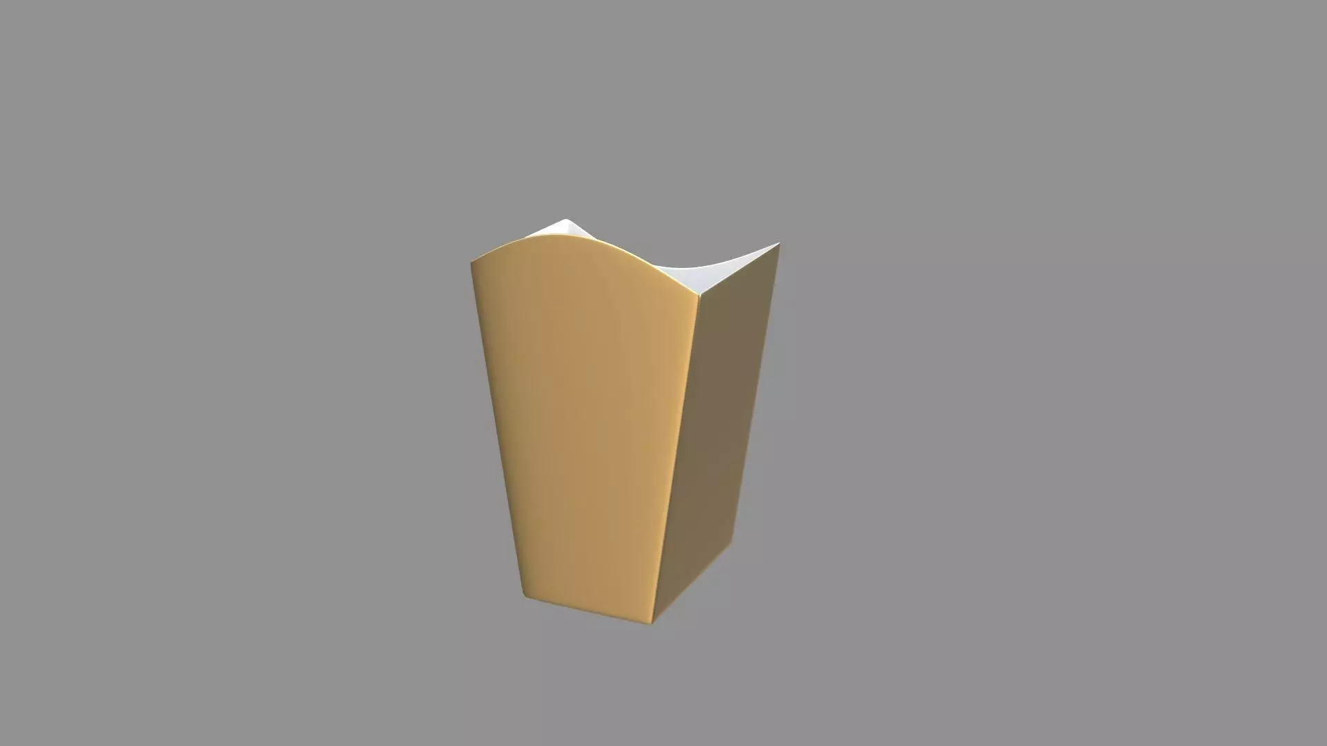 popcorn box golden 3D model_0