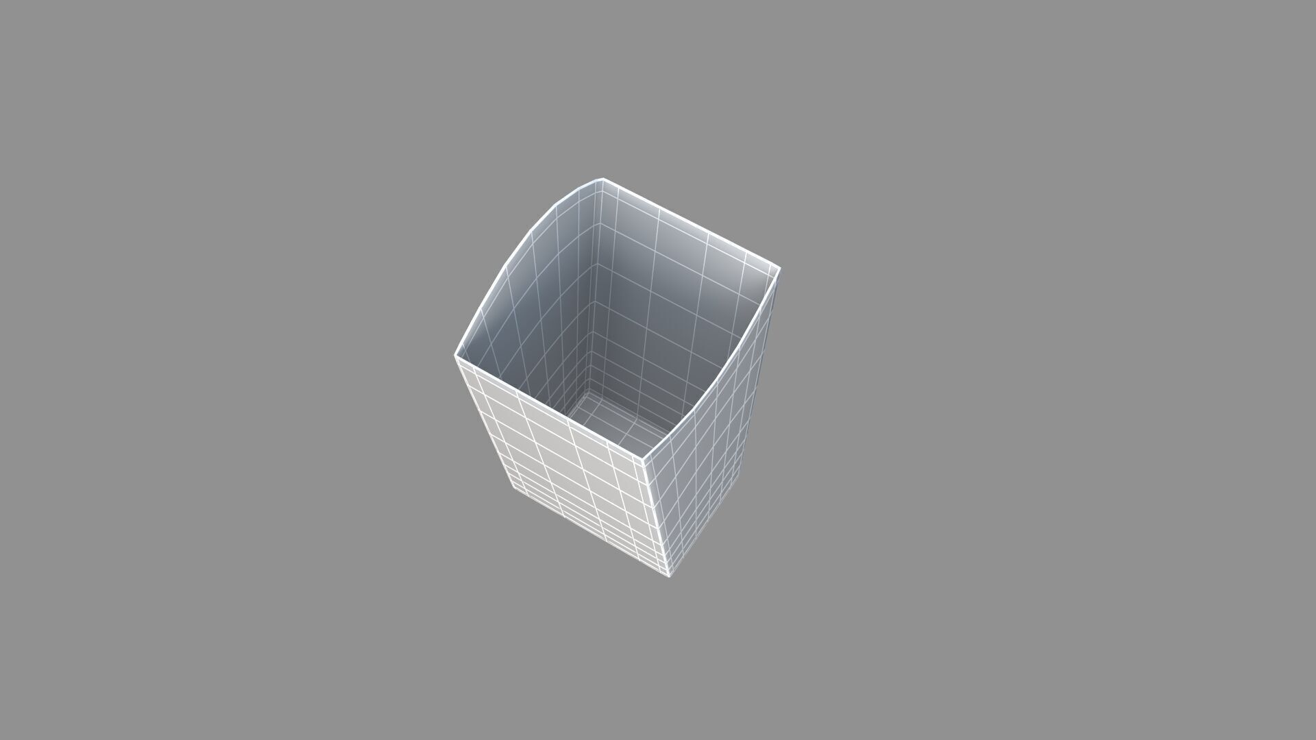 popcorn box golden 3D model_6