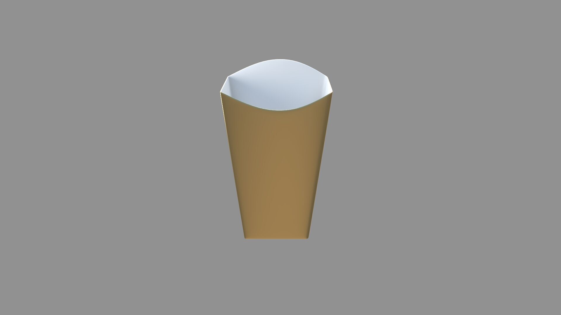popcorn box golden 3D model_2