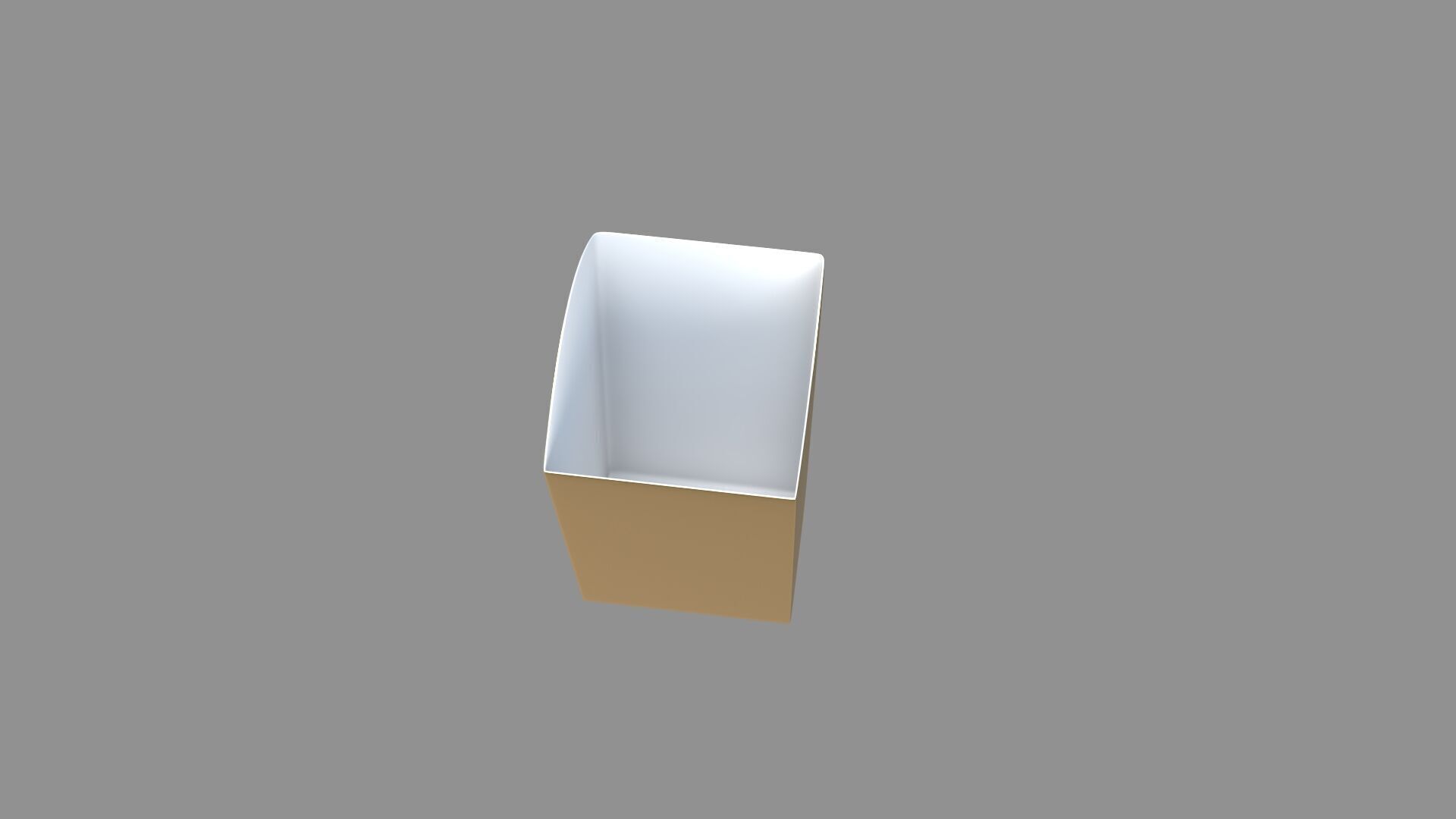 popcorn box golden 3D model_4