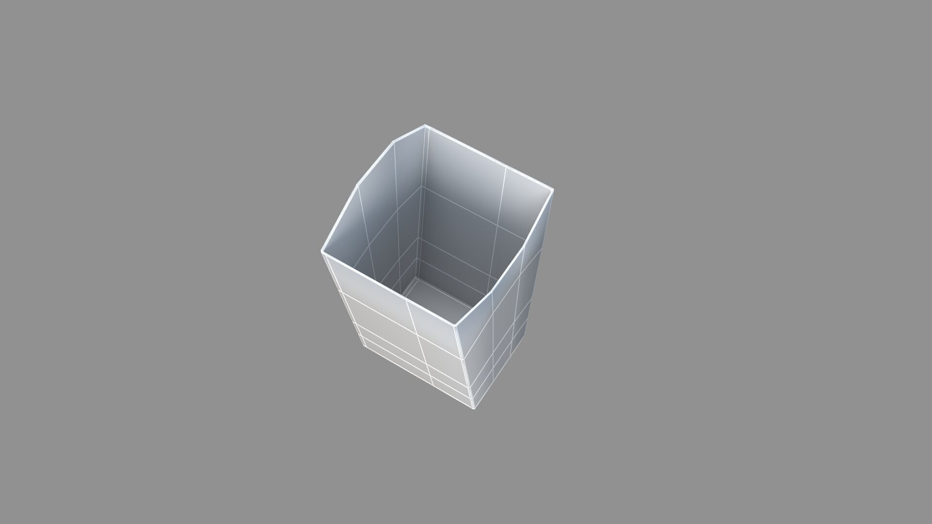 popcorn box golden 3D model_5