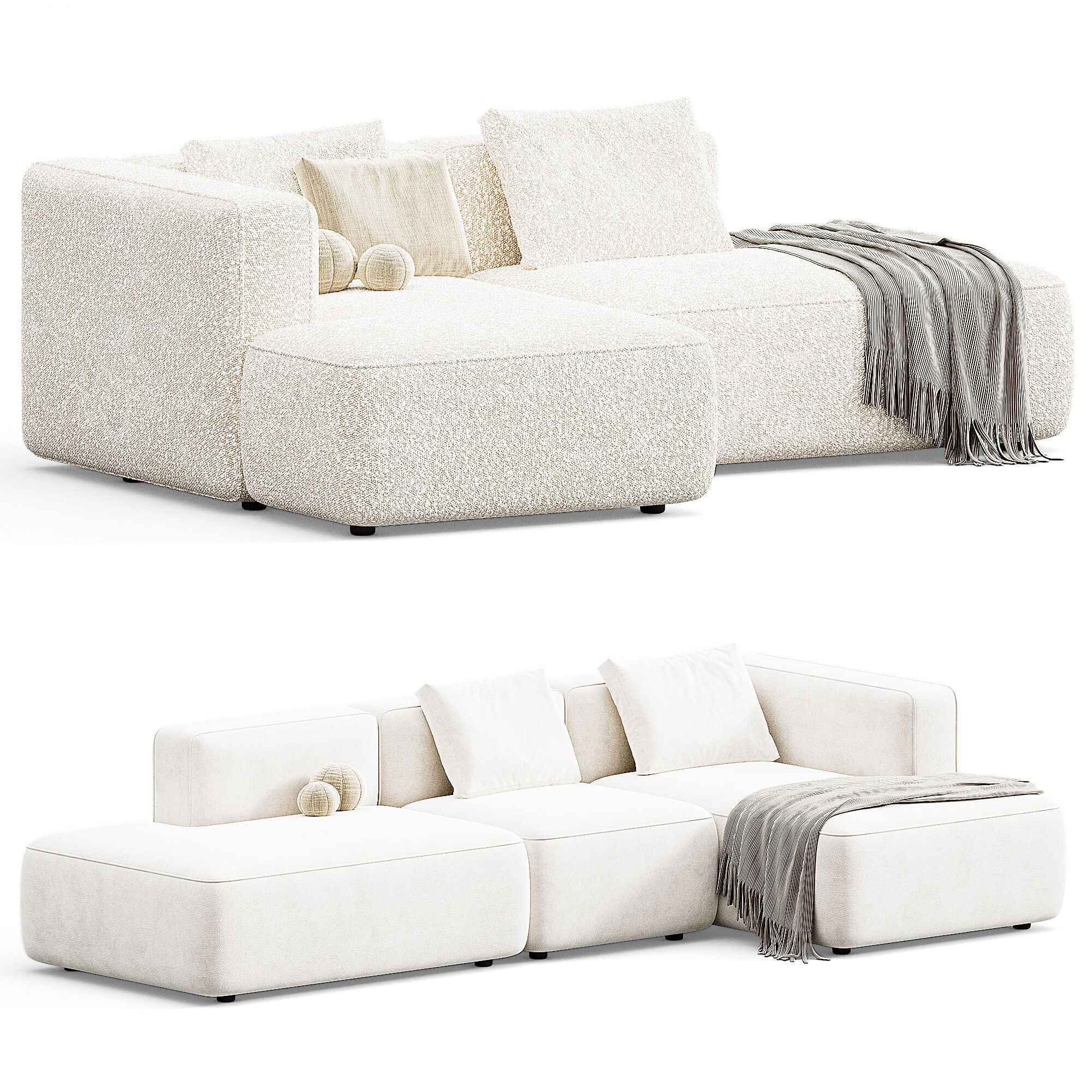 Basecamp open and sofa 3D model_3